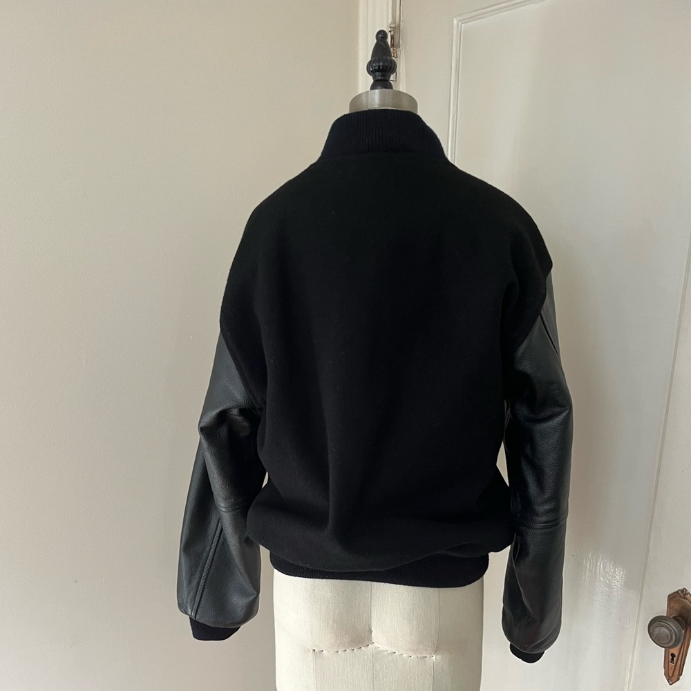 Port Authority Wool and Leather Letterman Bomber Jacket - Picture 6 of 14